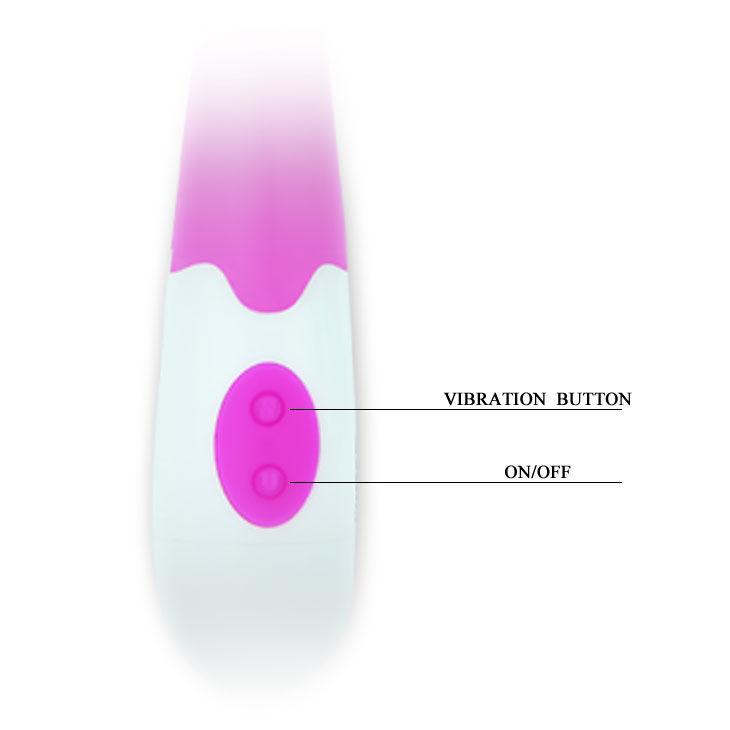 vibrador elegante Charles em lila e branco