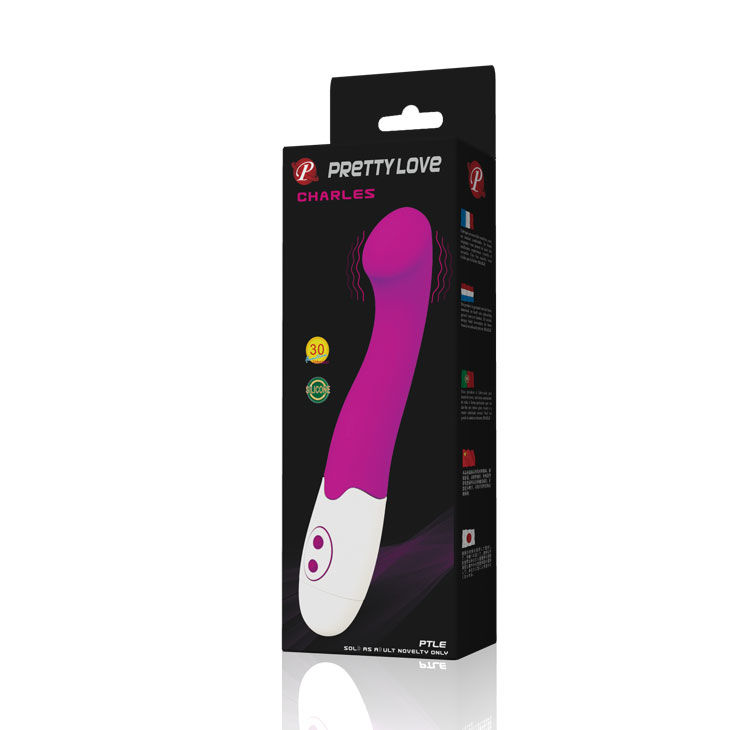 vibrador elegante Charles em lila e branco
