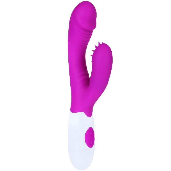 Vibrador Estimulador Andre da Pretty Love em rosa e branco