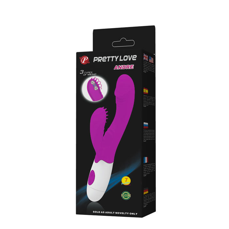 Vibrador Estimulador Andre em lila e branco
