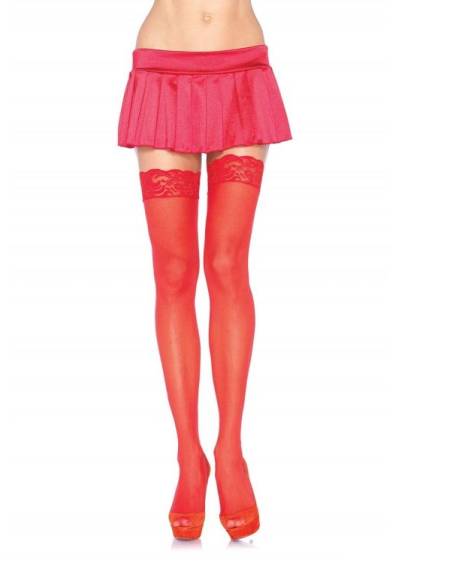Medias vermelhas com renda da Leg Avenue