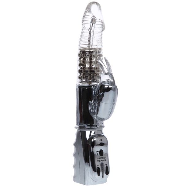 Vibrador rotador BAILE Amour Missile Transparente 26.5 cm