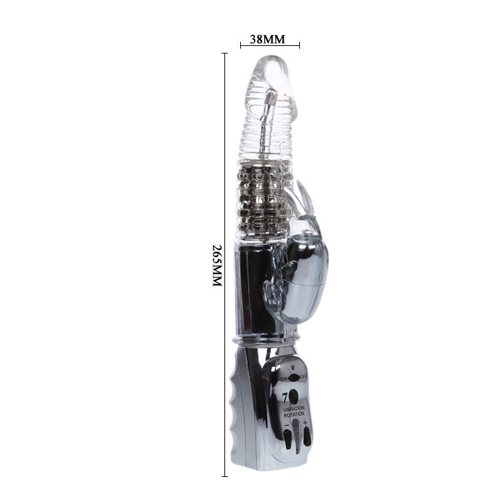Vibrador rotador BAILE Amour Missile Transparente 26.5 cm