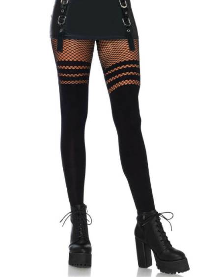 LEG AVENUE - PANTYHOUSE MEDIAS REJILLA NEGRO