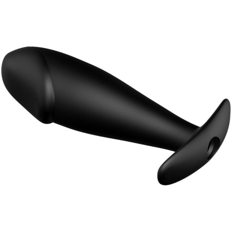 PRETTY LOVE - PLUG ANAL SILICONA FORMA PENE Y 12 MODOS VIBRACIÓN NEGRO