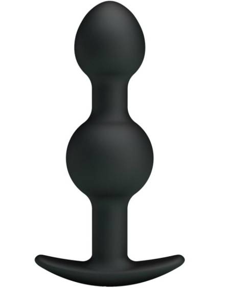 PRETTY LOVE - BOLAS ANALES SILICONA ESTIMULACION ESPECIAL 10.3 CM NEGRO