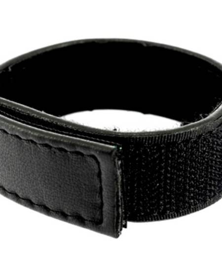 LEATHER BODY - CORREA CUERO AJUSTABLE CON VELCRO PARA PENE NEGRO