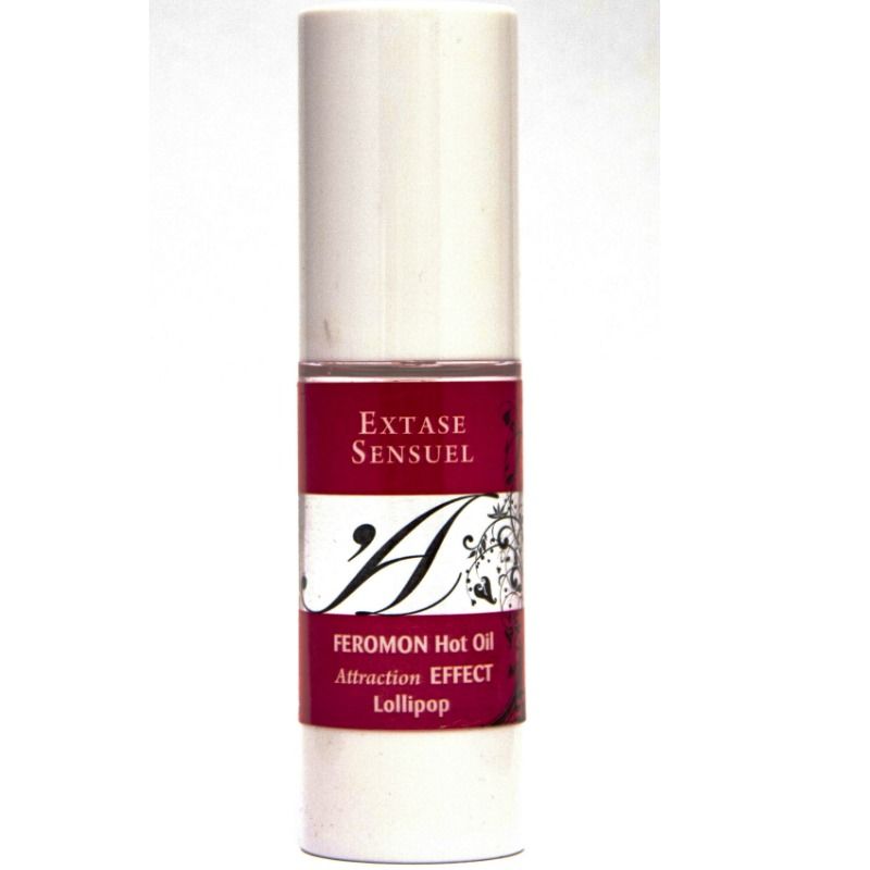 Aceite de massagem EXTASE SENSUAL sabor Piruleta com efeito calor e feromonas