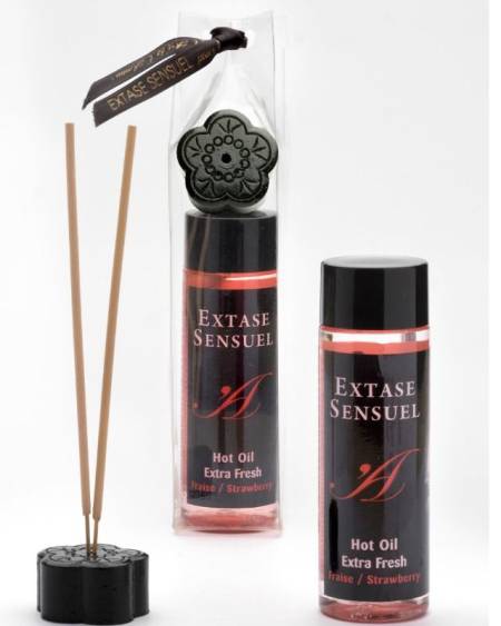 Óleo de Massagem EXTASE SENSUAL Efeito Extra Fresh Morango 100 ml
