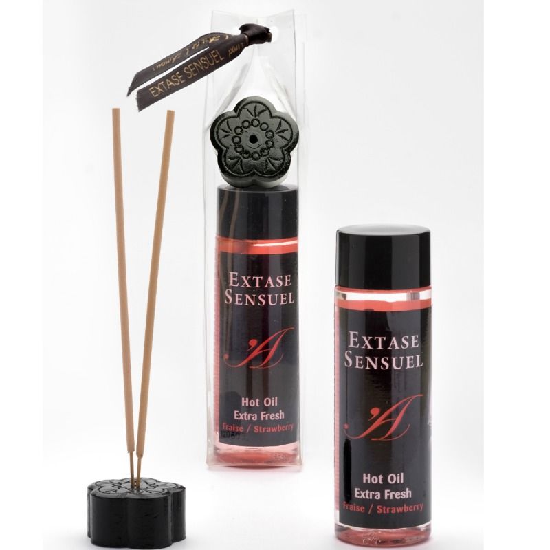 Óleo de Massagem EXTASE SENSUAL Efeito Extra Fresh Morango 100 ml