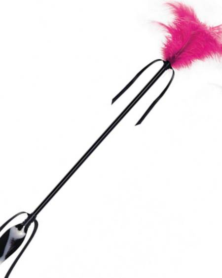 SECRETPLAY - FUSTA & PLUMA NEGRO Y FUCSIA