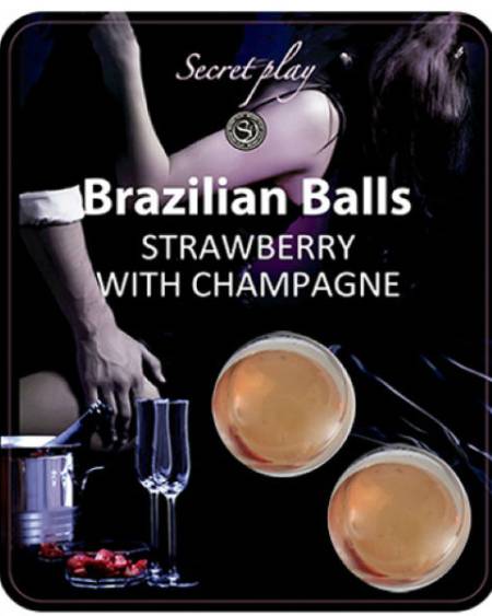 Set de 2 bolas brasileiras com sabor a fresas com cava