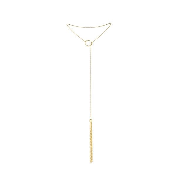 BIJOUX INDISCRETS - MAGNIFIQUE COLLAR METÁLICO CON FLECOS DORADO
