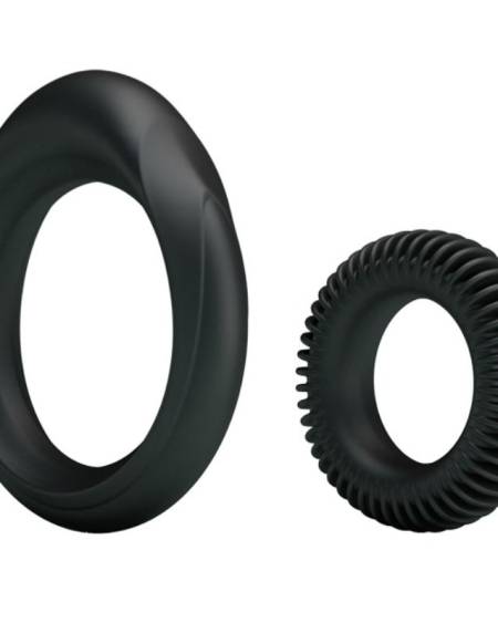 Kit de 2 anéis penianos em silicone Manhood BAILE