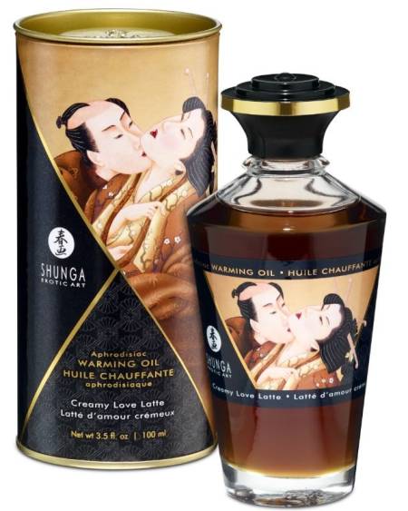 SHUNGA - ACEITE MASAJE EFECTO CALOR SABOR CAFÉ 100 ML