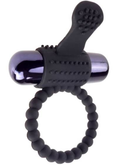 Anel vibrador de silicone preto FANTASY C-RINGZ