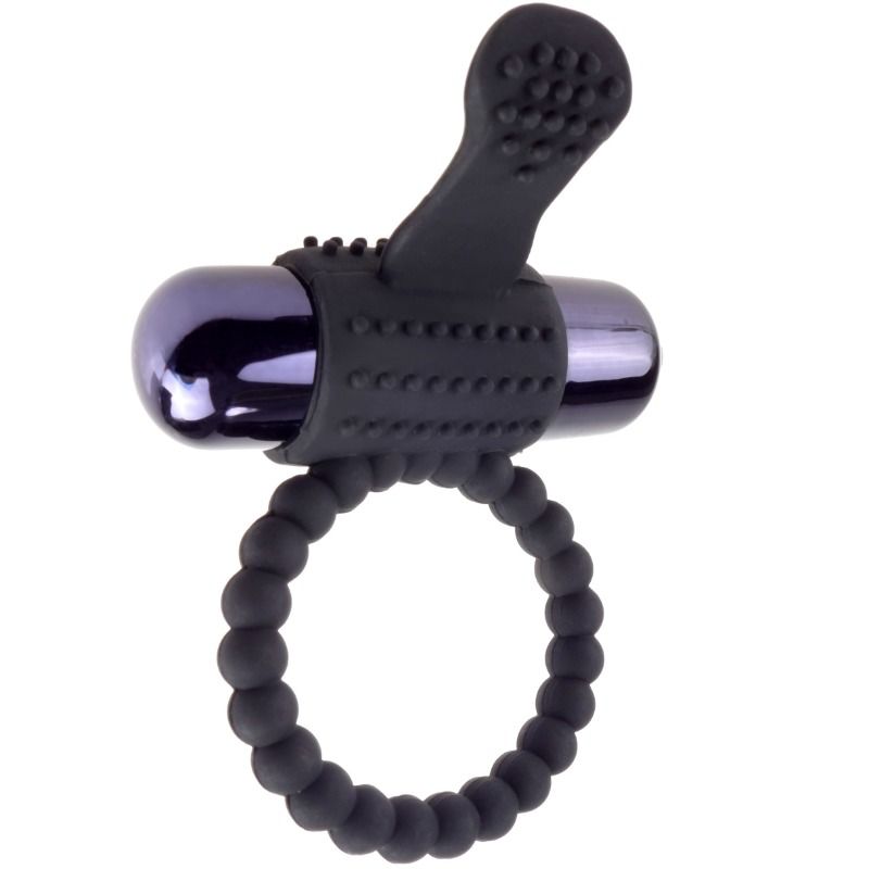 Anel vibrador de silicone preto FANTASY C-RINGZ
