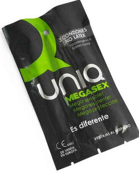 Preservativos UNIQ Megasex Sensitivos Sem Látex