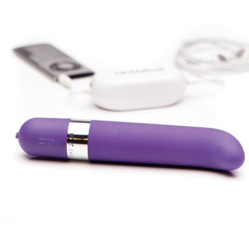 Vibrador para ponto G OHMIBOD Freestyle :G, com acabamento aveludado e detalhes cromados