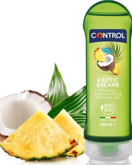 Gel de massagem 2 em 1 Control Exotic 200 ml