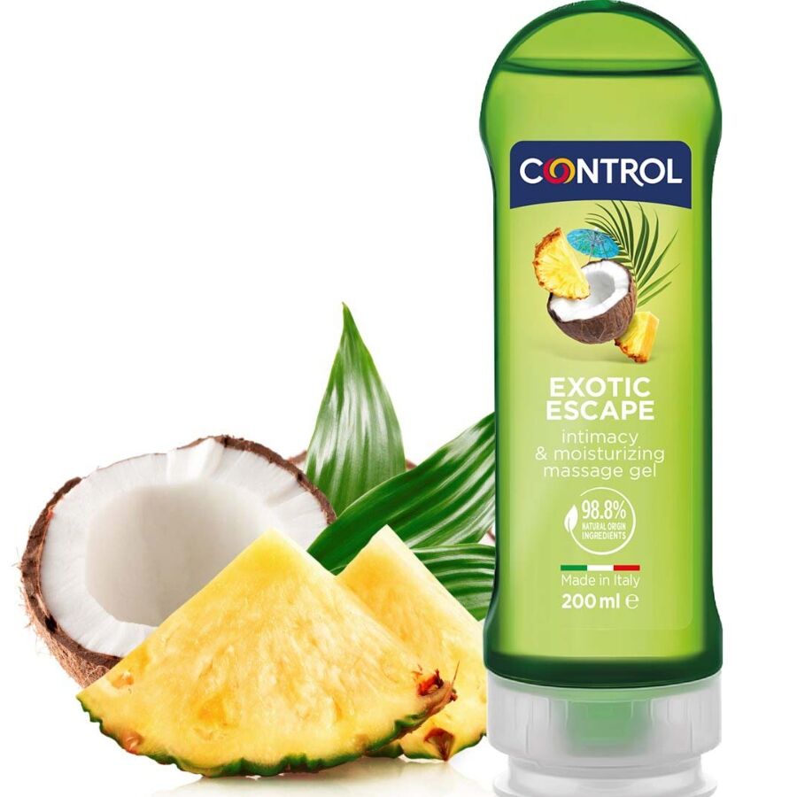 Gel de massagem 2 em 1 Control Exotic 200 ml
