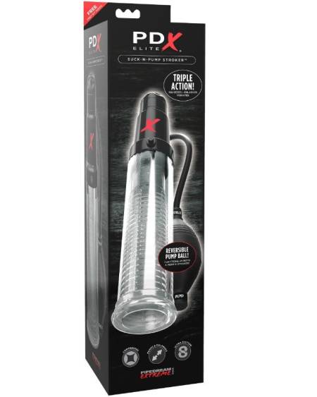 Bomba de Sucção Masturbadora Suck N Pump Stroker da PDX Elite