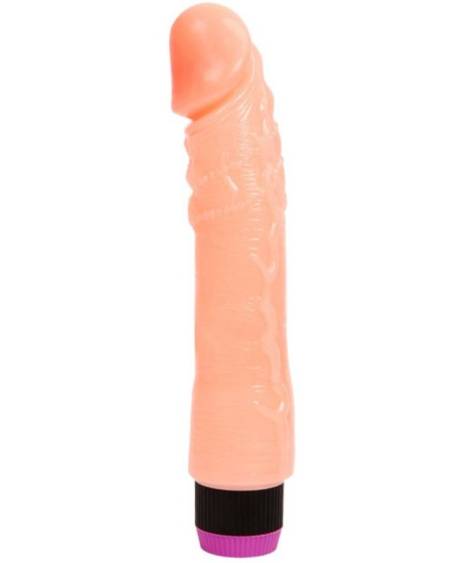 Vibrador realista BAILE, curvado e flexível, em cor natural