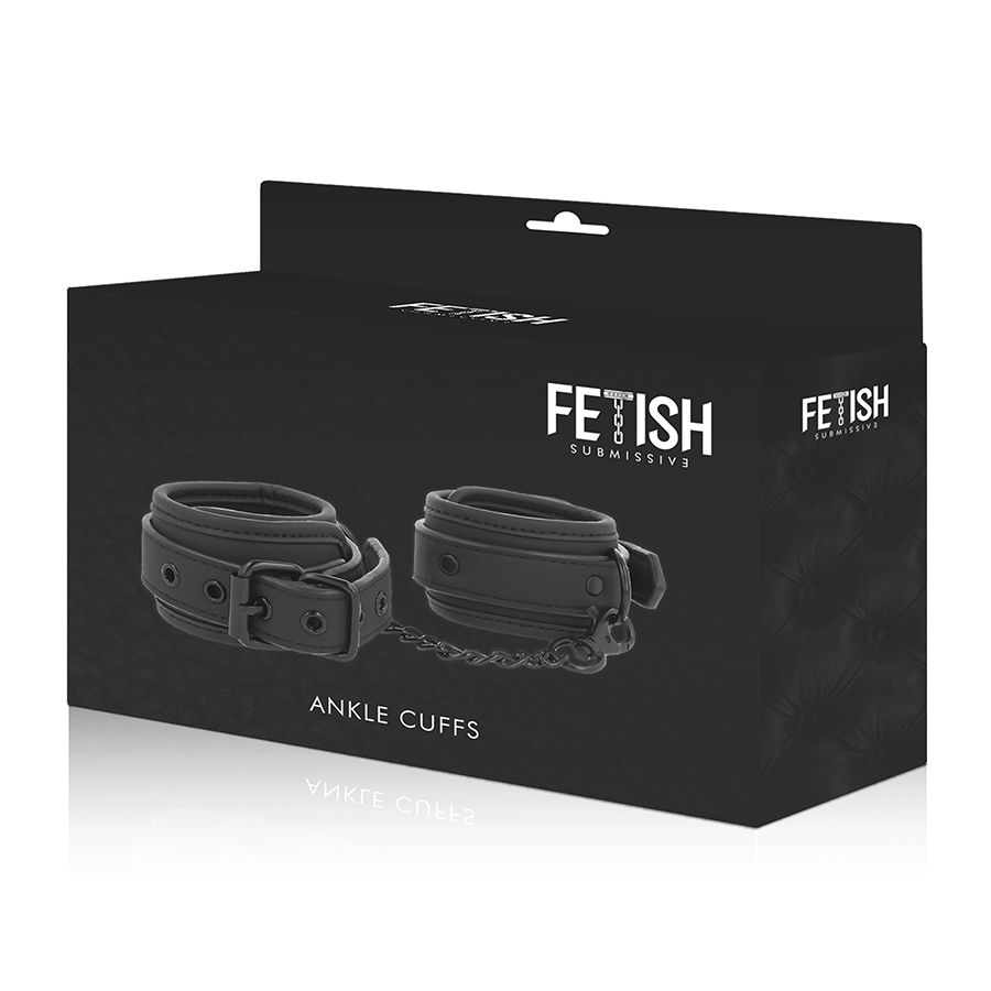 FETISH SUBMISSIVE - ESPOSAS TOBILLOS CUERO VEGANO CON FORRO DE NEOPRENO