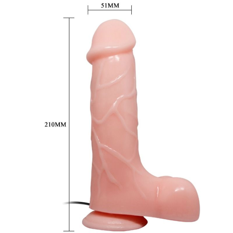 BAILE - VIBRADOR REALÍSTICO BÁRBARA NATURAL 21 CM
