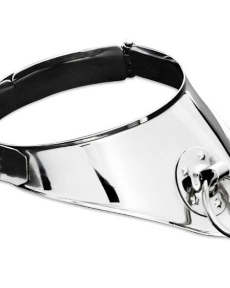 METAL HARD - COLLAR RESTRICCION CON ANILLA Y CANDADO 12.5 CM