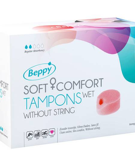 Tampões lubrificados BEPPY Soft Comfort, sem fio, com gel de aroma a lavanda