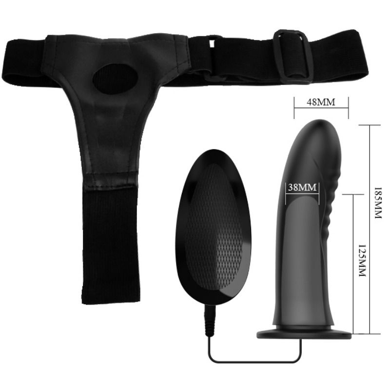 PRETTY LOVE - MYRON STRAP ON CON VIBRACIÓN Y DILDO HUECO