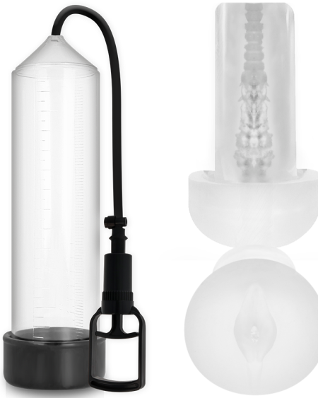 Bomba peniana PUMP ADDICTED RX7 com masturbador incluído