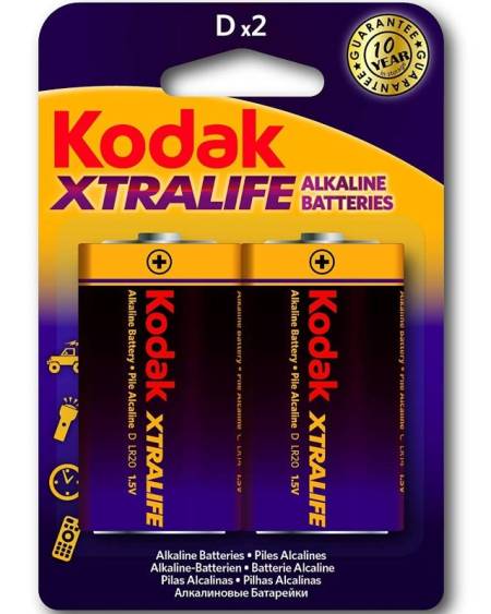 KODAK - XTRALIFE PILAS ALCALINAS D LR20 1.5V