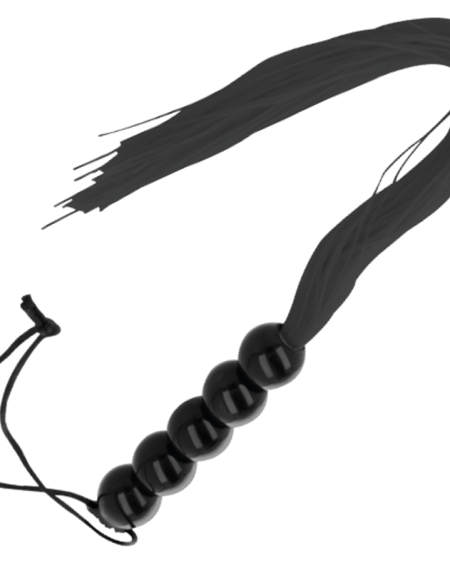 Látigo bondage preto fino da coleção Darkness