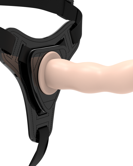 Arnês FETISH SUBMISSIVE HARNESS de silicone com ponta cónica