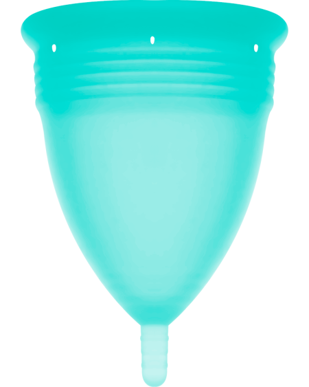 Copa menstrual STERCUP de silicone verde-água