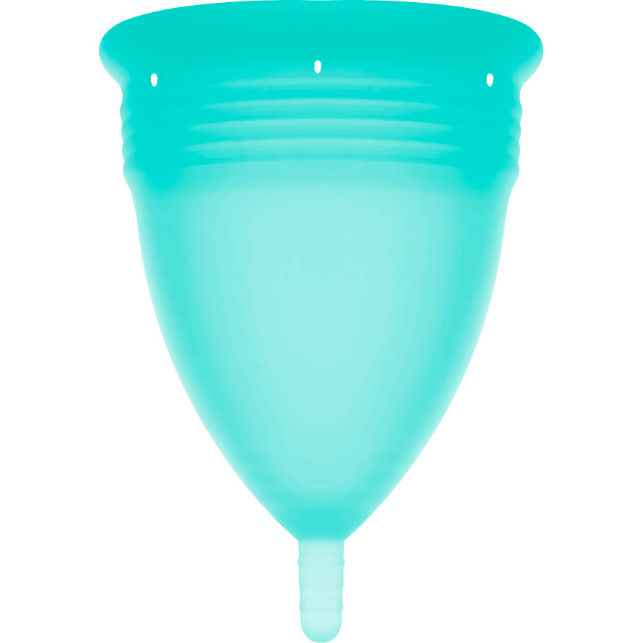 Copa menstrual STERCUP de silicone verde-água