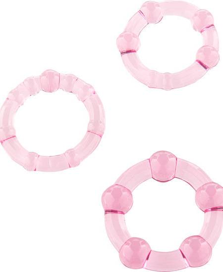Conjunto SEVEN CREATIONS com três anéis penianos de silicone
