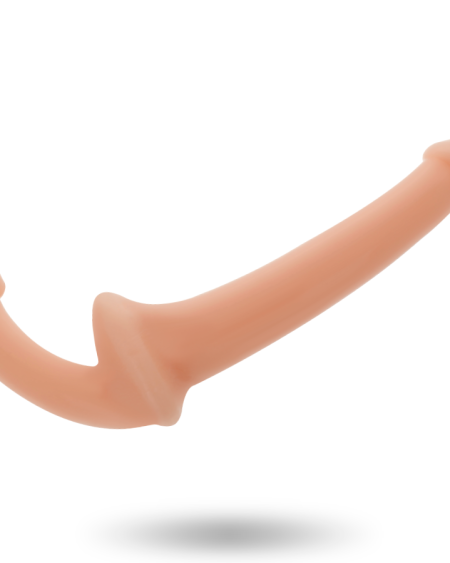 Dildo duplo sem arnês ADDICTED TOYS, com extremidade curva e ponta estriada