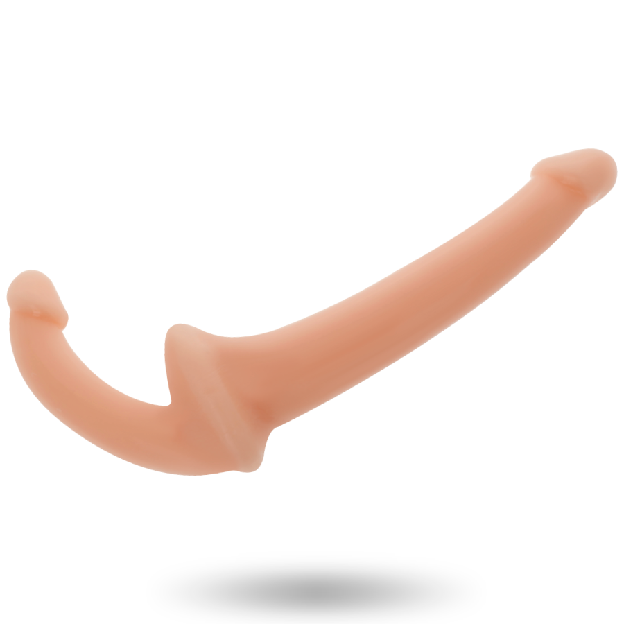 Dildo duplo sem arnês ADDICTED TOYS, com extremidade curva e ponta estriada