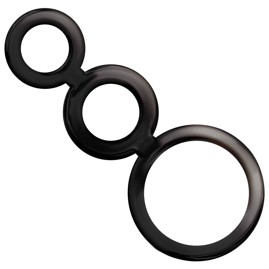 Conjunto de anéis para pénis e testículos da ADDICTED TOYS