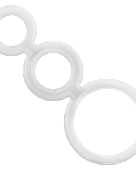 Conjunto de Anéis para Pénis e Testículos Transparente