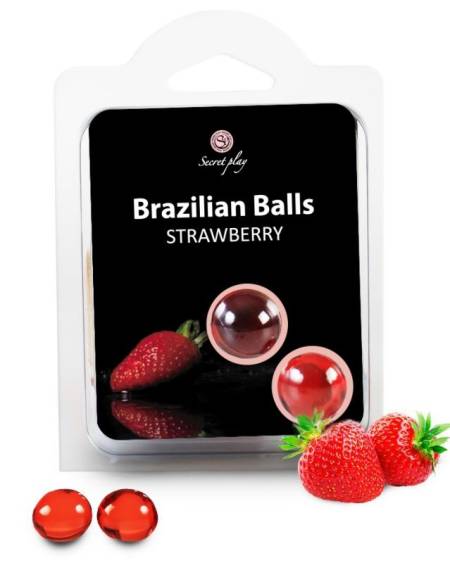 SECRETPLAY Brazilian Balls Fresas - Conjunto de 2 Bolas com Lubrificante