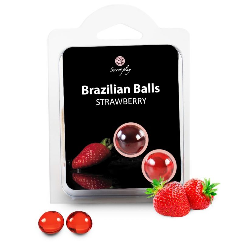 SECRETPLAY Brazilian Balls Fresas - Conjunto de 2 Bolas com Lubrificante