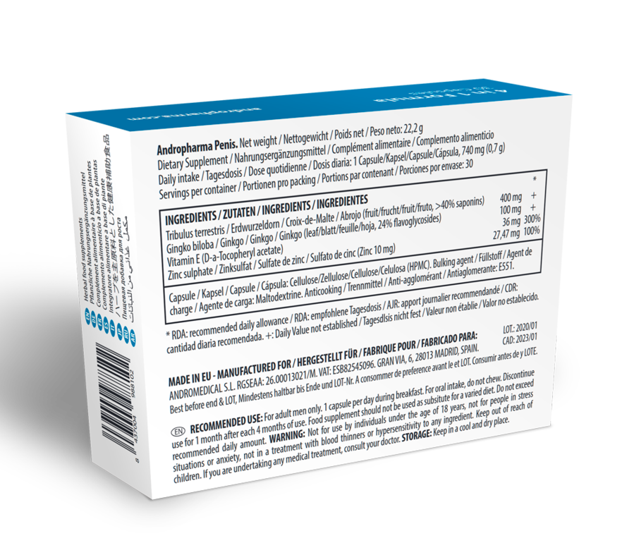 Andropharma Penis – Complemento Alimentício Herbal
