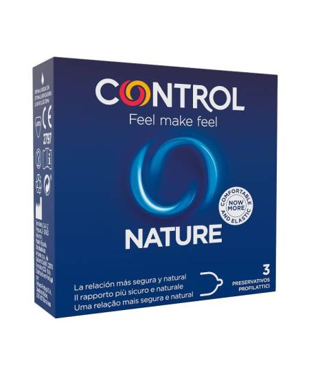 Preservativos CONTROL - NATURE em embalagem de 3 unidades