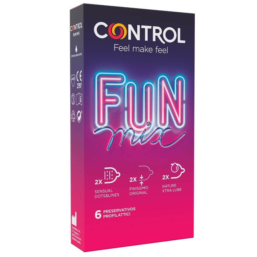 Pacote de preservativos CONTROL FEEL FUN MIX 6 UDS