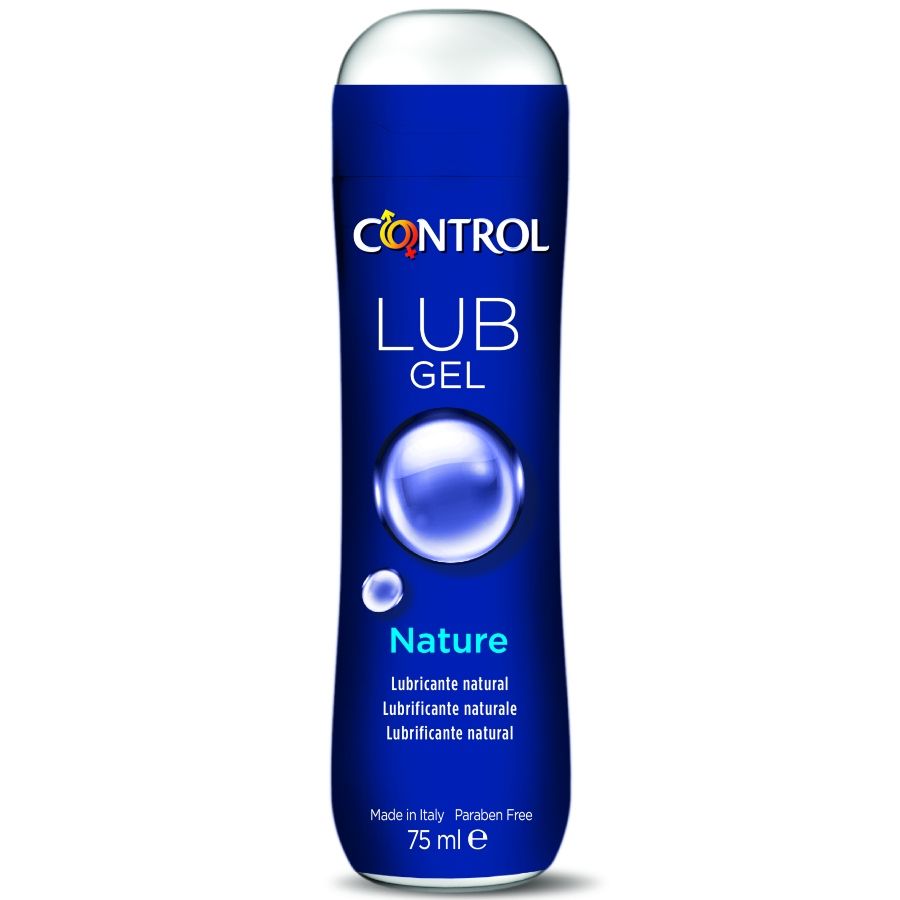 Gel lubrificante à base de água CONTROL LUBES, embalagem de 75 ml