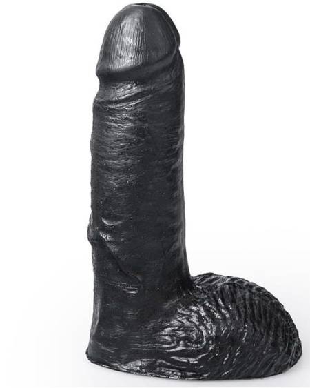Dildo realista cor preto Cesar 19 cm da marca Hung System.